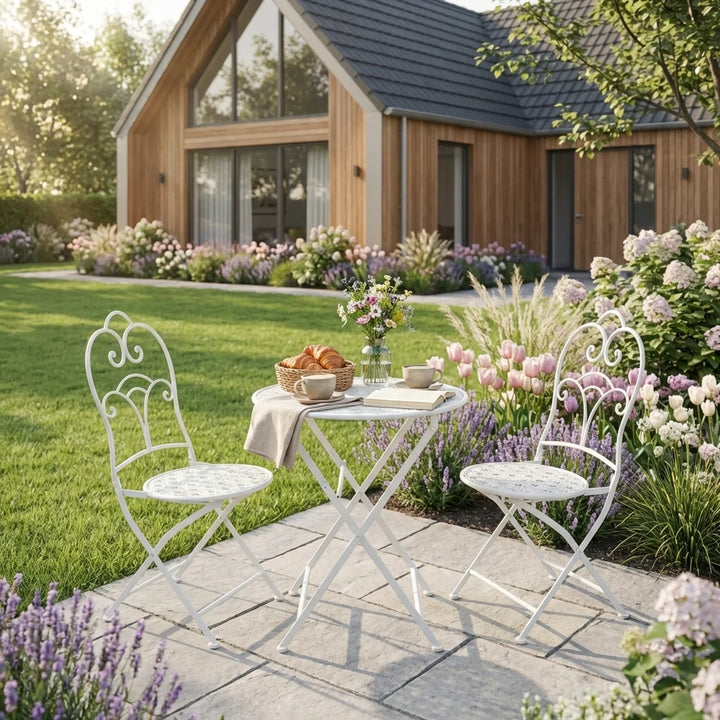 Franse Bistroset – Wit  (Tafel + 2 Stoelen)