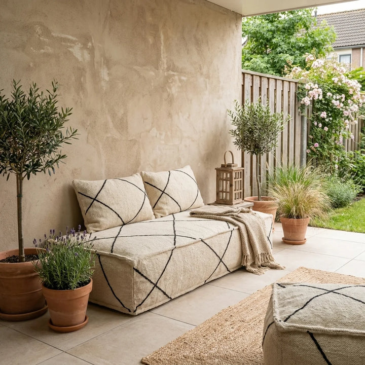 Berber Kussenset – Lounge Comfort voor Binnen & Buiten
