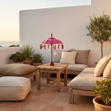 Mini Bali Parasol Roze Ø50 x 75 cm – Tafeldecoratie met Franjes