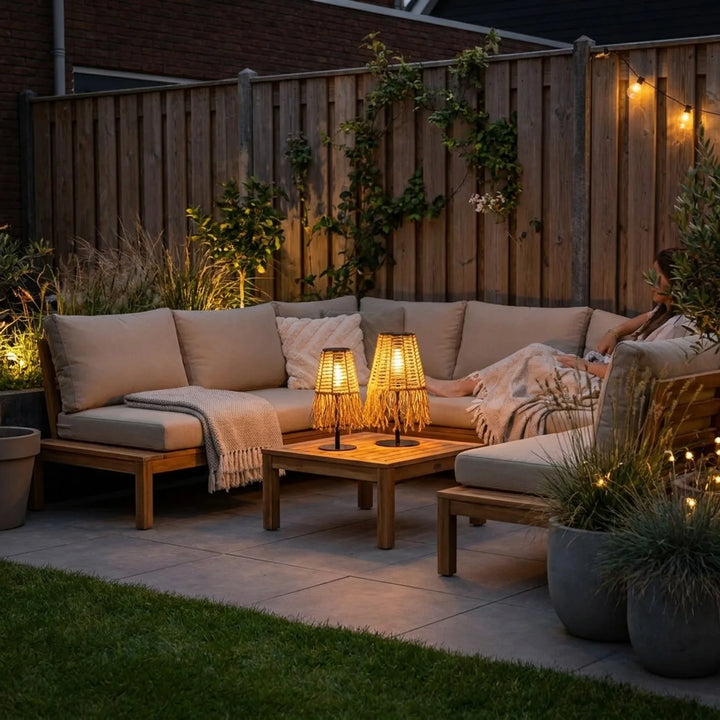 Solar Tafellamp Ono – Rotan Look met Warm Licht