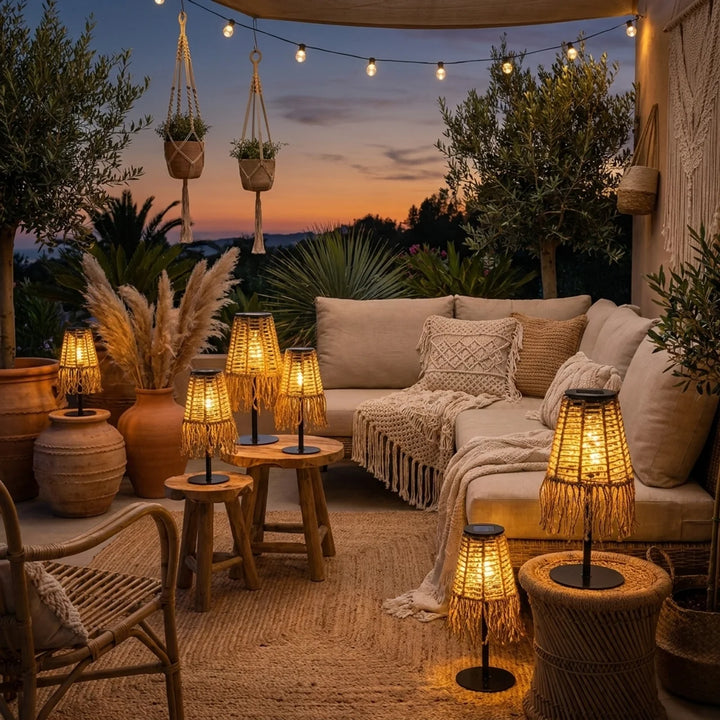 Solar Tafellamp Ono – Rotan Look met Warm Licht