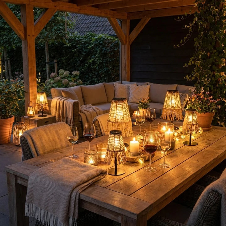 Solar Tafellamp Ono – Rotan Look met Warm Licht