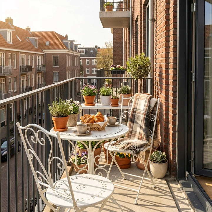 Franse Bistroset – Wit (Tafel + 2 Stoelen)