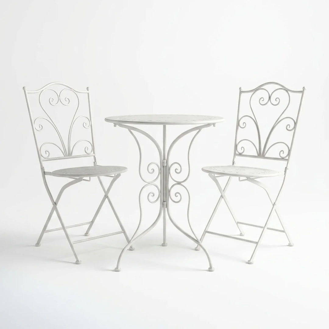 Franse Bistroset – Wit (Tafel + 2 Stoelen)