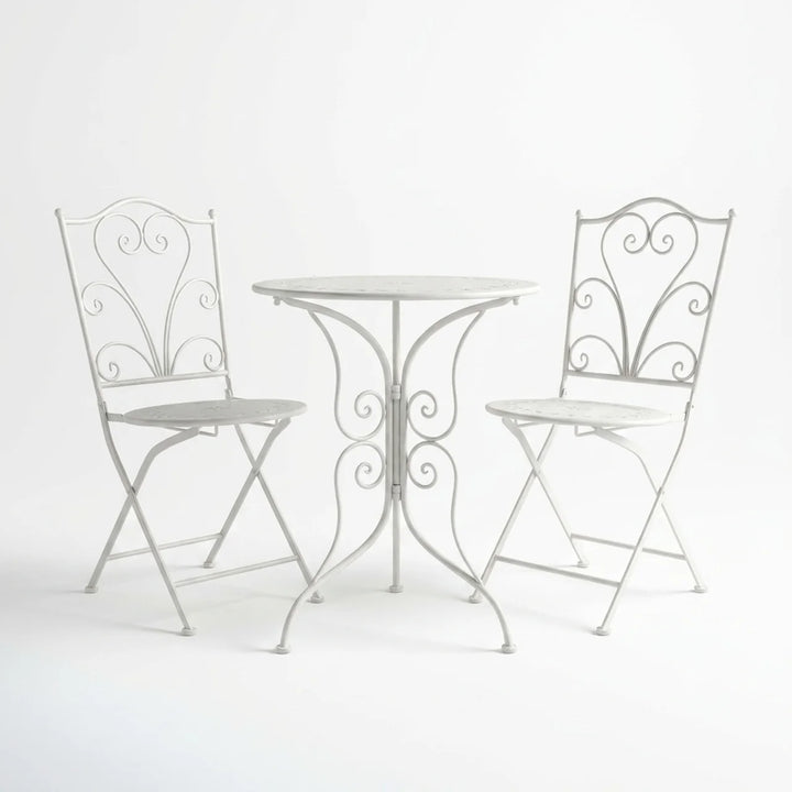 Franse Bistroset – Wit (Tafel + 2 Stoelen)
