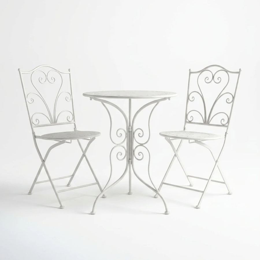 Franse Bistroset – Wit (Tafel + 2 Stoelen)
