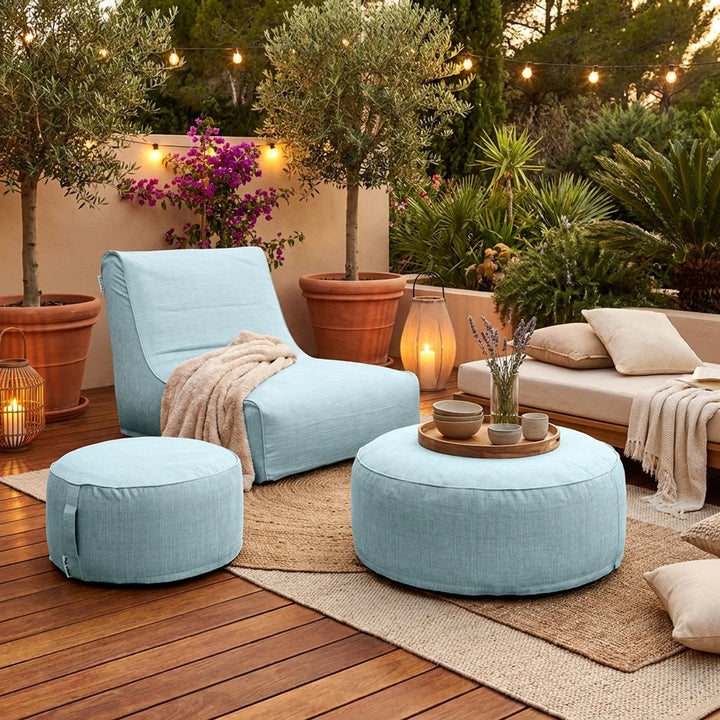 Opblaasbare loungeset 70x90x70cm – Lichtblauw