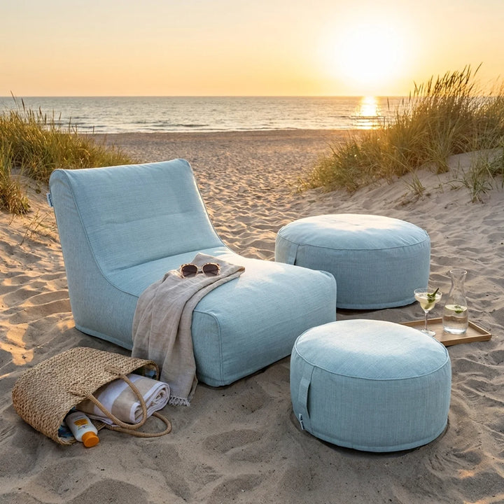 Opblaasbare loungeset 70x90x70cm – Lichtblauw