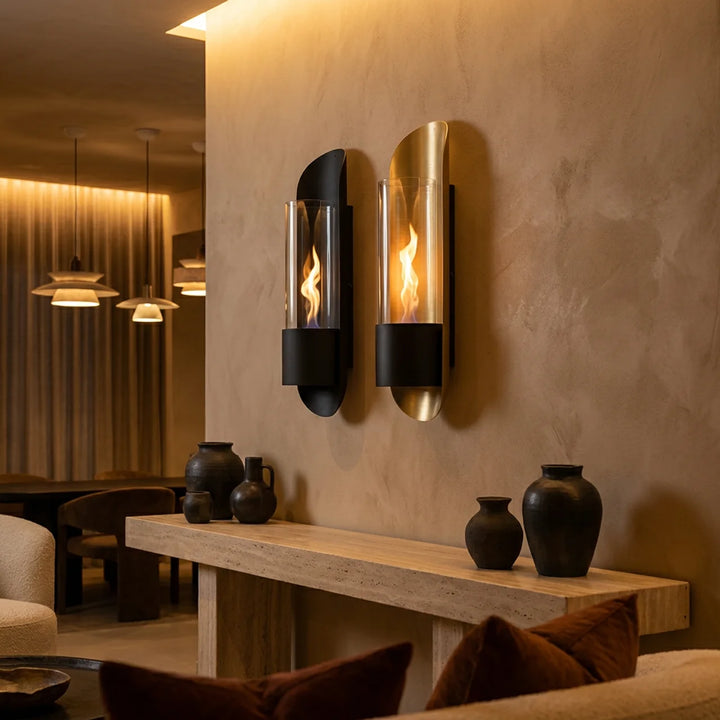 Tenderflame Cycloflame Wall – Wandhaard met Swirling Flame Zwart