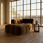 Velvet Chaise Longue – Luxe Ronde Design Ligbank | Royal Wood