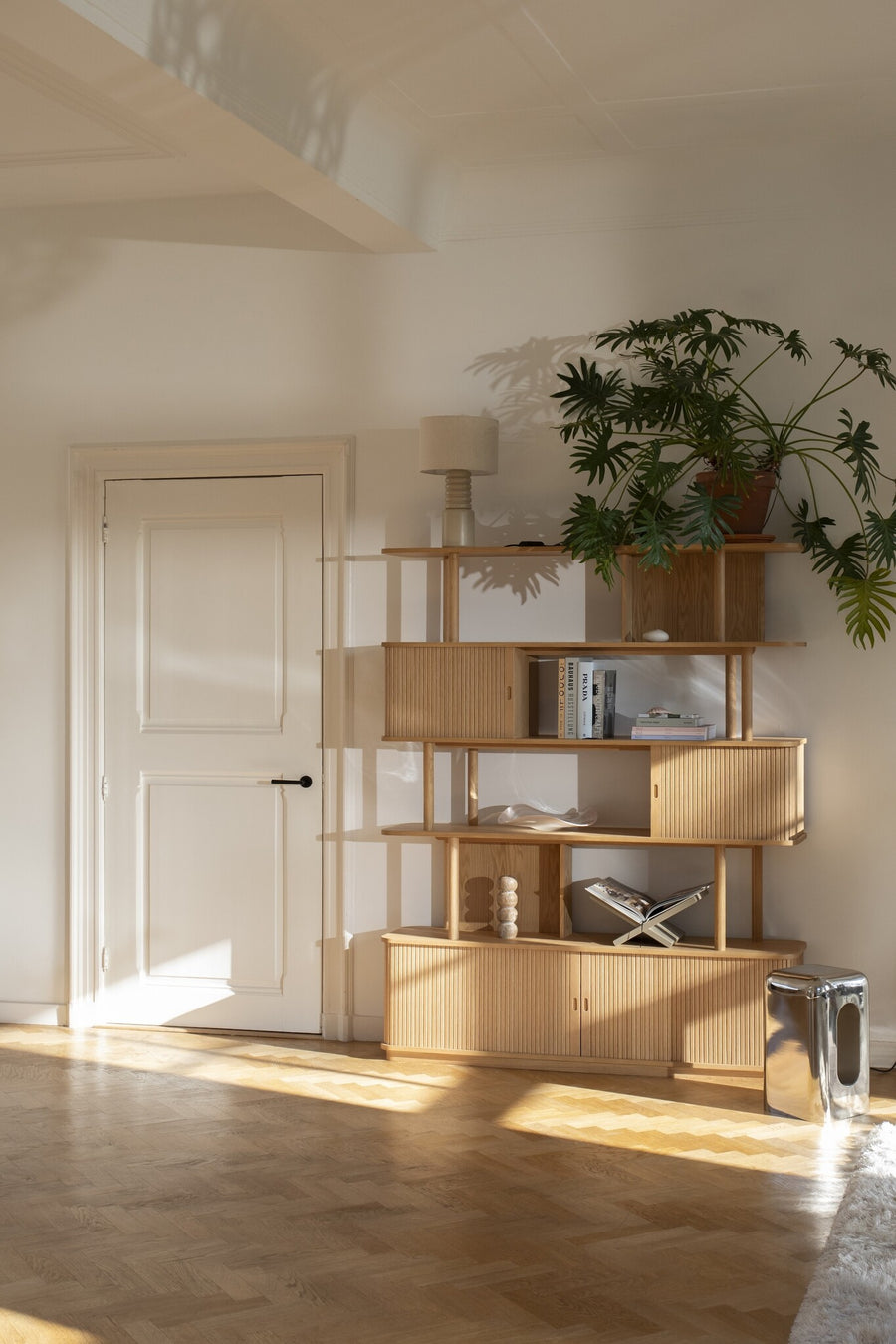 Boekenkast Barbier Naturel open