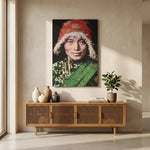 Geweven Wandpaneel Gobelin – Tibetan Woman (Zonder Lijst)