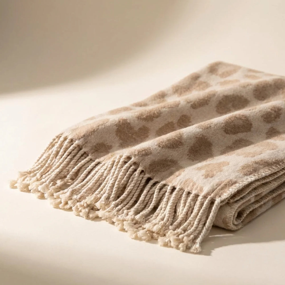 Plaid Panterprint Beige 140x180 cm – Zachte Fleece