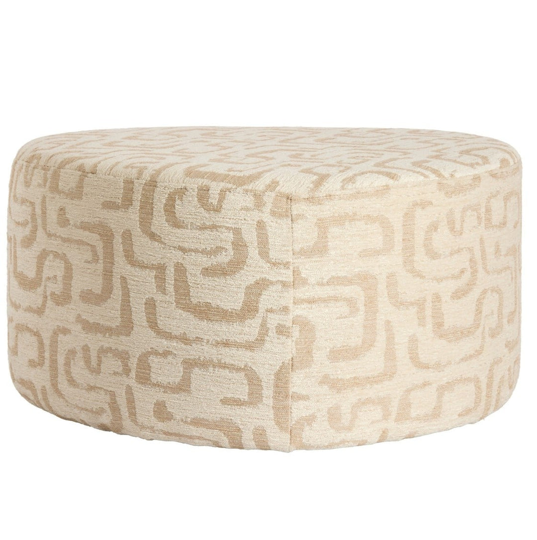 Grote poef met print beige Liberia Light & Living