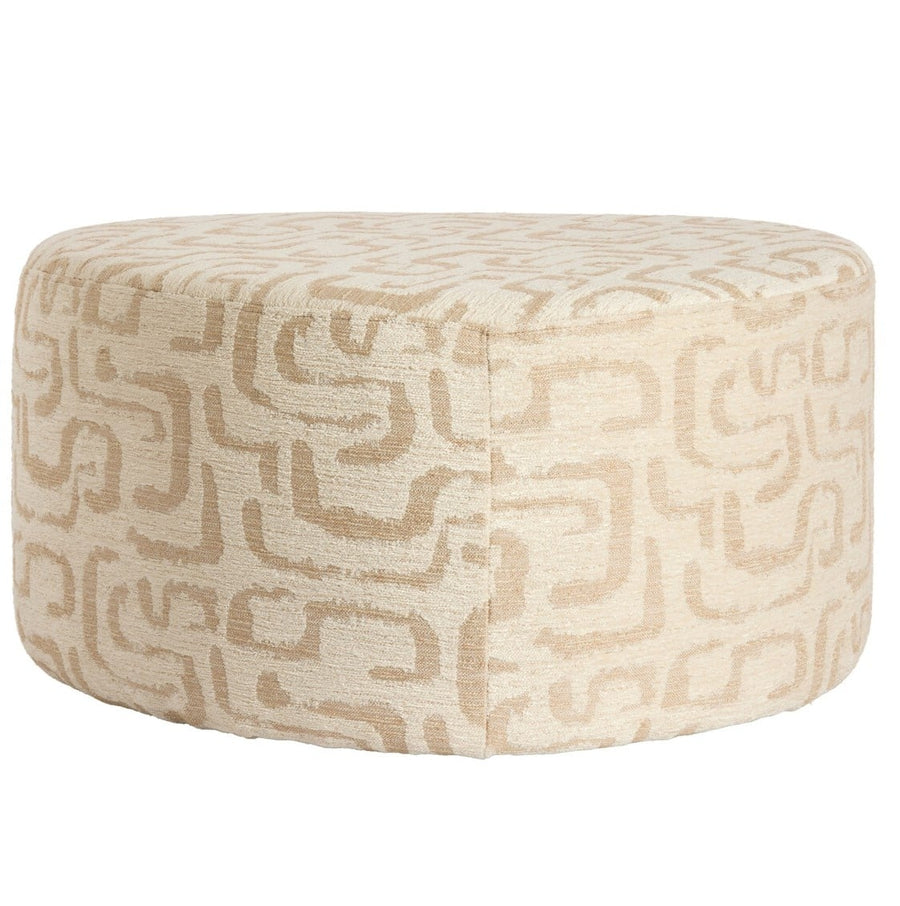 Grote poef met print beige Liberia Light & Living