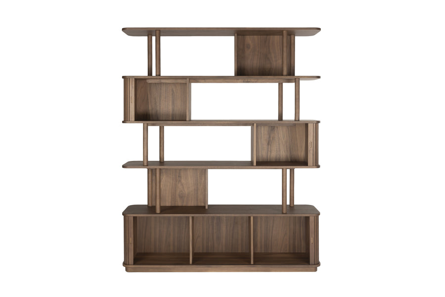 Boekenkast Barbier Walnoot