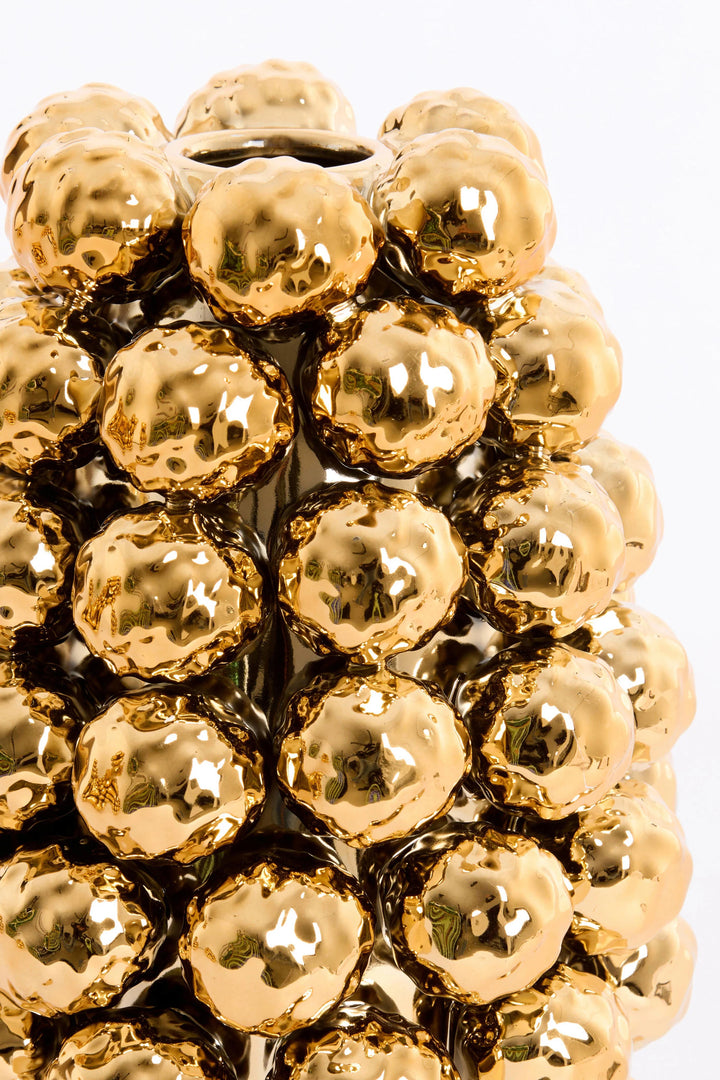 Kerst Vaas BUTANG Ø18,5 × 28 cm – Keramiek Metallic Groen