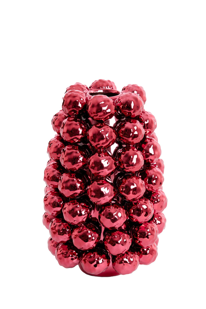 Kerst Vaas BUTANG Ø18,5 × 28 cm – Keramiek Metallic Groen