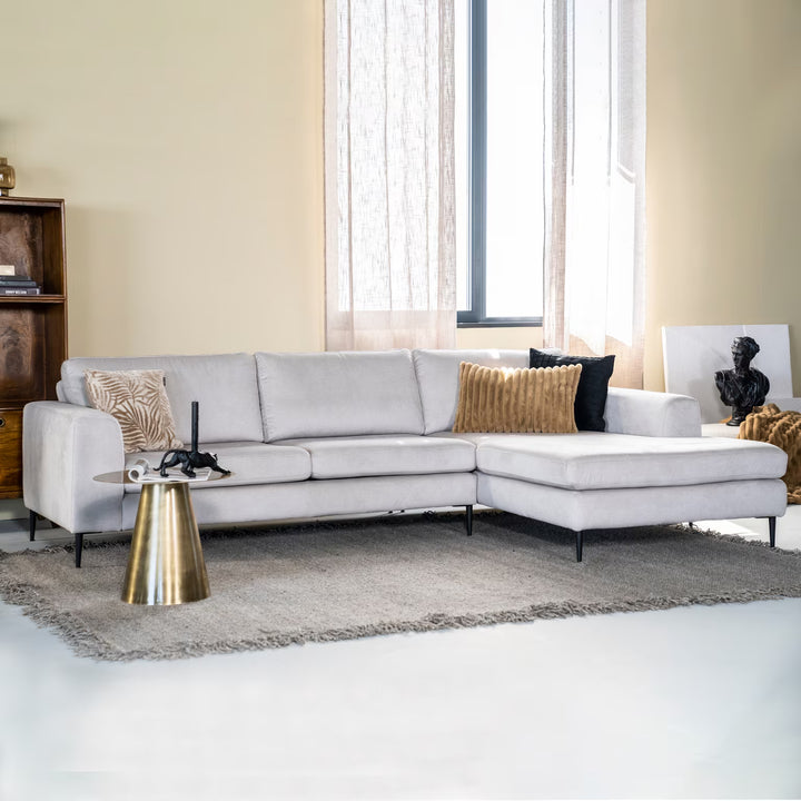 SEVN Loungebank Kirsten Rib, kleur Concrete