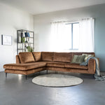 SEVN Hoekbank Kirsten Velvet, kleur camel