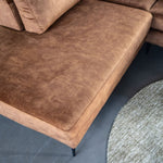 SEVN Hoekbank Kirsten Velvet, kleur camel