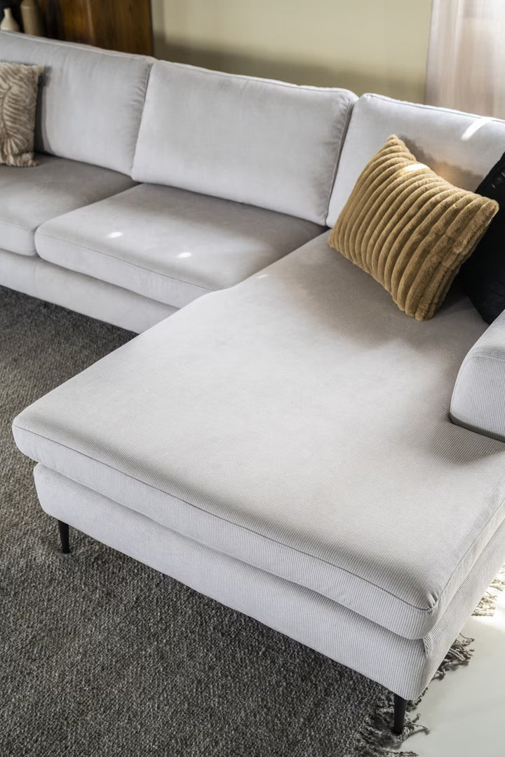 SEVN Loungebank Kirsten Rib, kleur Concrete