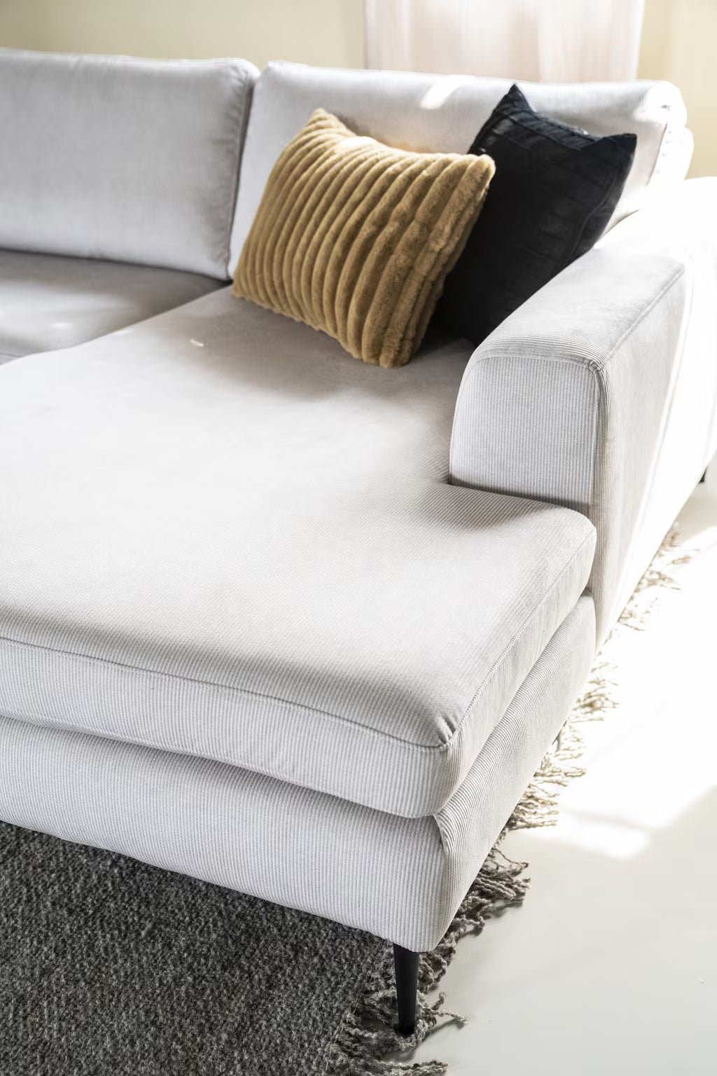 SEVN Loungebank Kirsten Rib, kleur Concrete