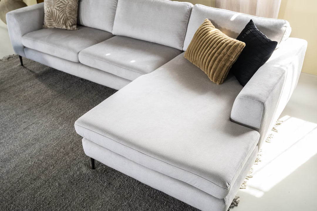 SEVN Loungebank Kirsten Rib, kleur Concrete