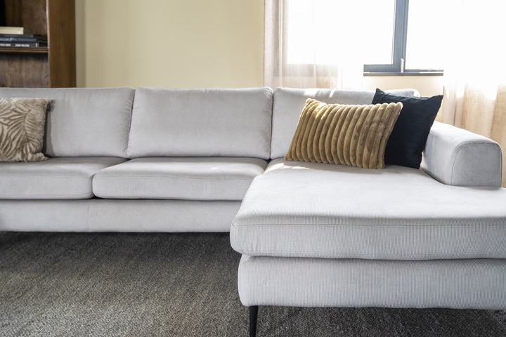 SEVN Loungebank Kirsten Rib, kleur Concrete