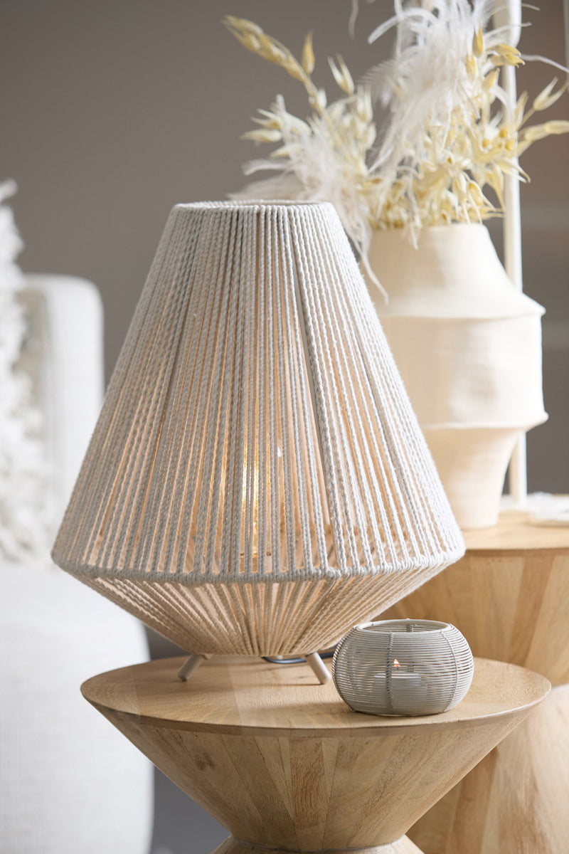 Light & Living Tafellamp Felida Crème Ø35cm