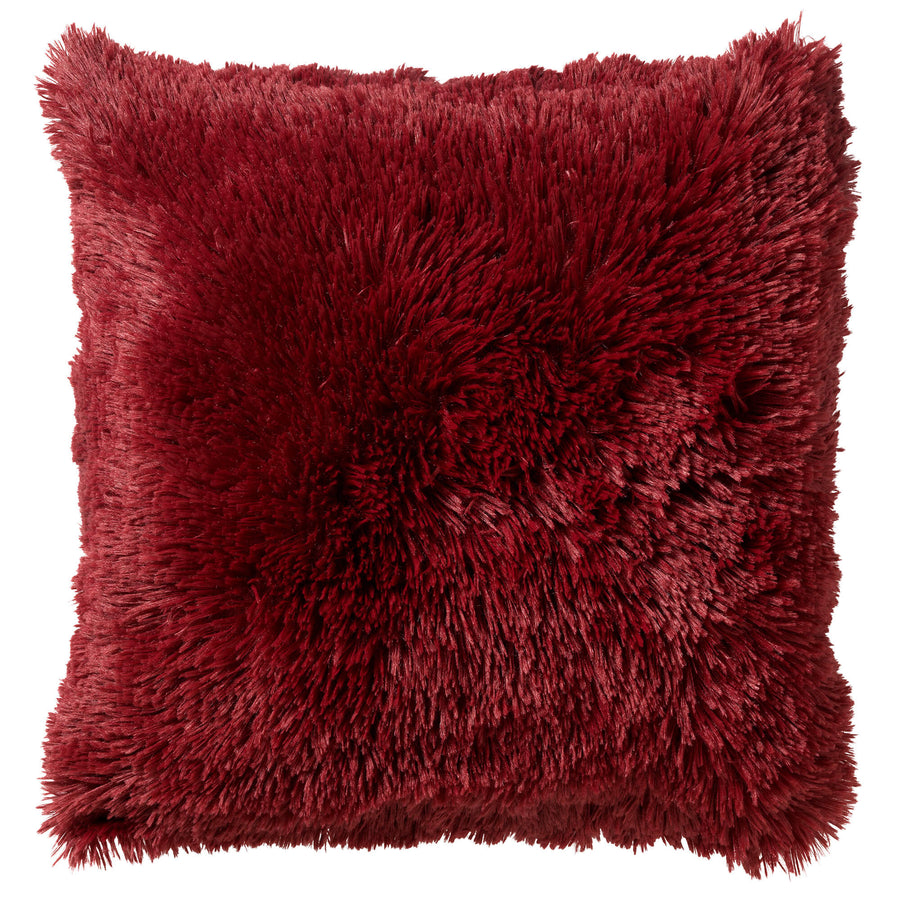 Kussenhoes fluffy 45x45 cm rood