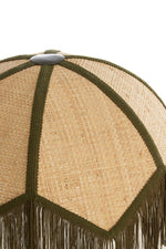 Light & Living Lampenkap Sulina Raffia Naturel/Groen Ø35cm