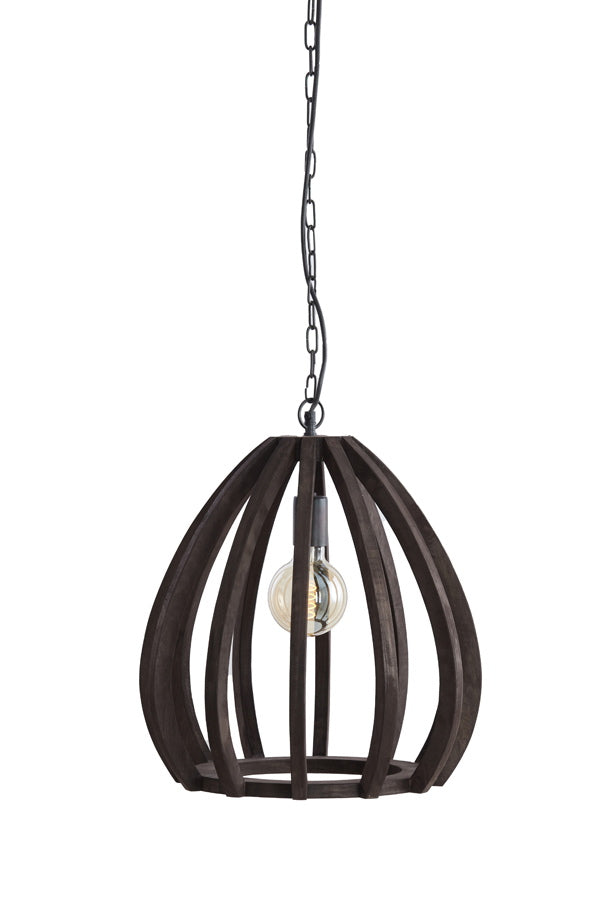 Light & Living Hanglamp Barsia Mangohout Donkerbruin