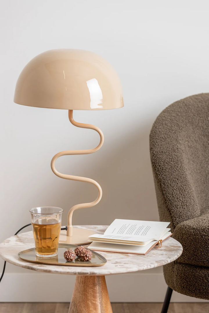 Tafellamp Twist Beige – Moderne Designlamp