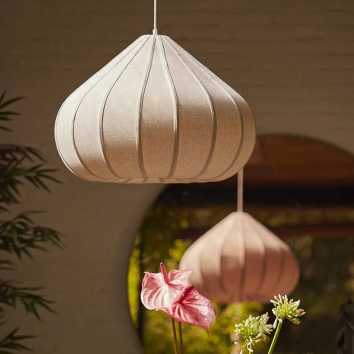 Hanglamp Ø60x42,5 cm ZUBEDA linnen naturel