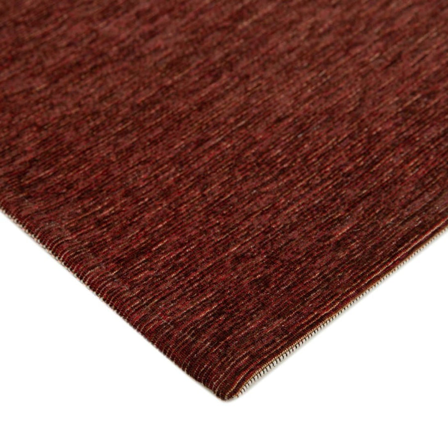 Hoekdetail van het Brinker Nomi vloerkleed Cherry Red
