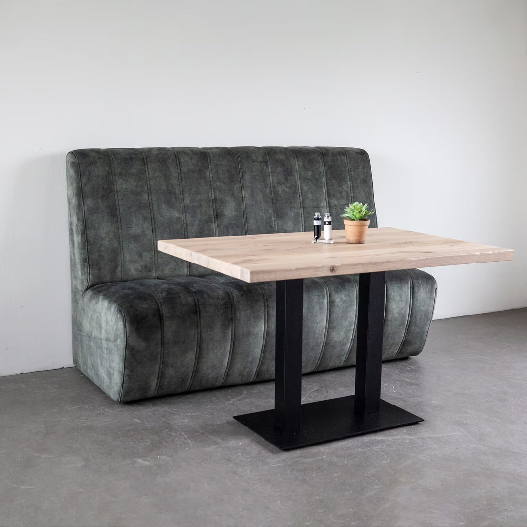 SEVN Eetkamerbank Maria Velvet, 170cm, kleur Huntergroen