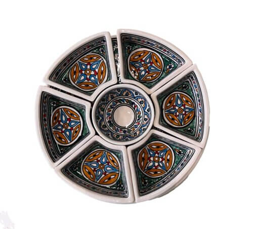 Tunesische Tapas Set Rond XL – Modern Design & Hoogwaardig Keramiek