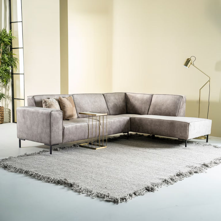 SEVN Hoekbank Michelle Velvet, kleur Lever