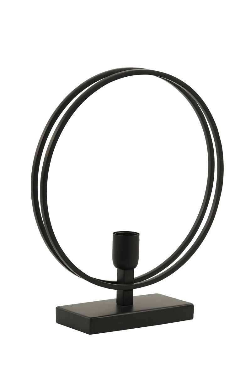 Light & Living Tafellamp Rudra Mat Zwart L