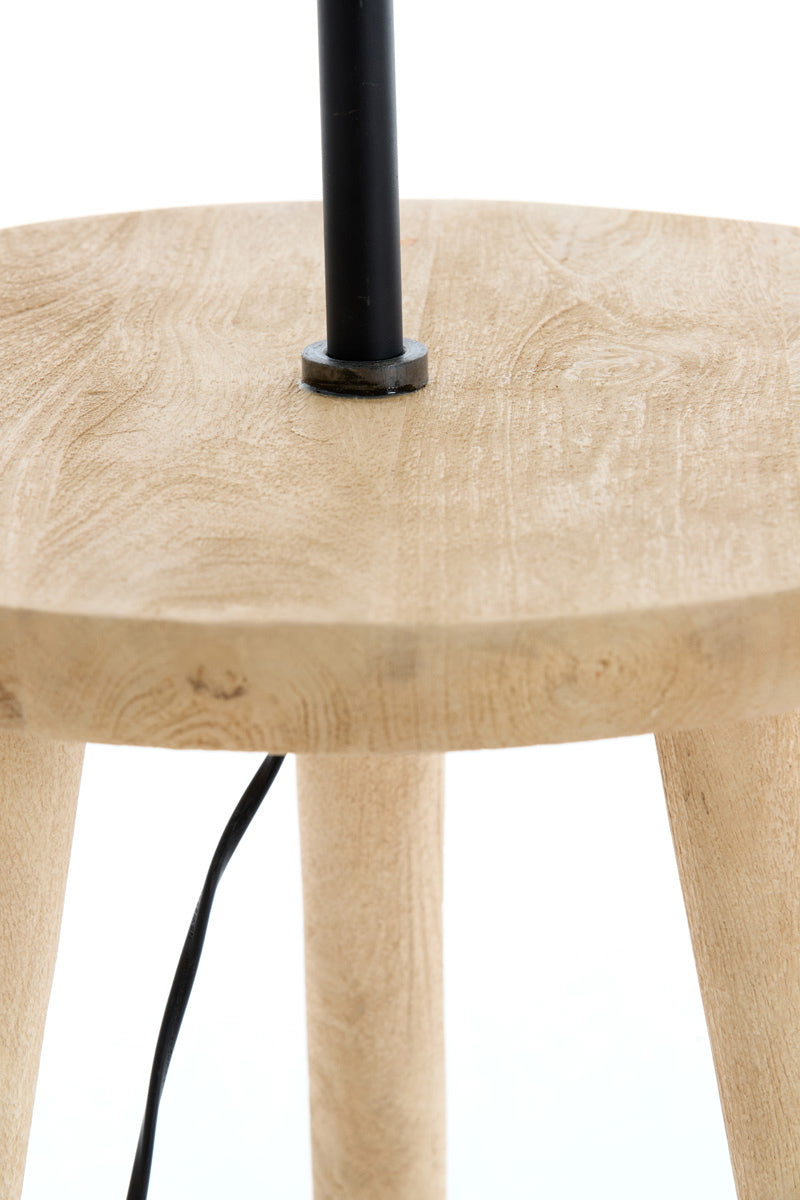 Light & Living Vloerlamp/Bijzettafel Tolfa Mangohout