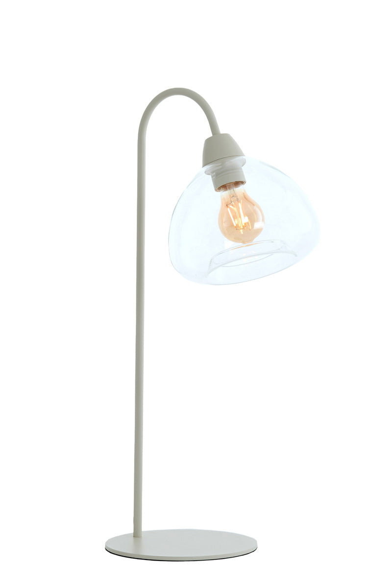 Light & Living Tafellamp Bisho Crème