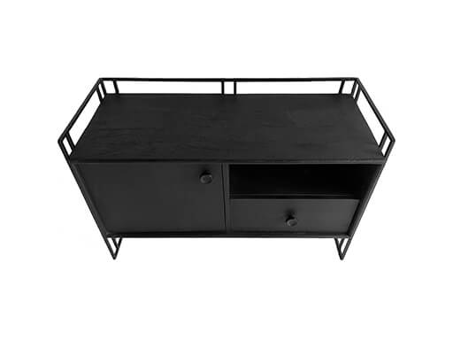 Dressoir zwart 92 cm open