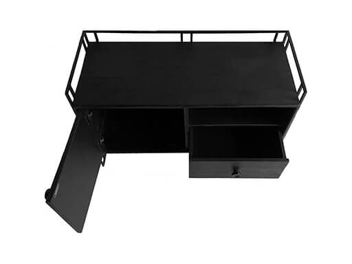 Dressoir zwart 92 cm detail