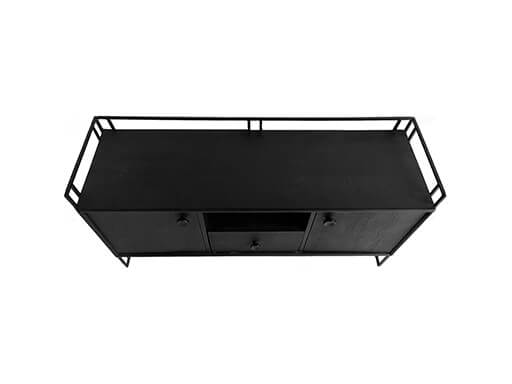 TV-meubel zwart 122 cm open