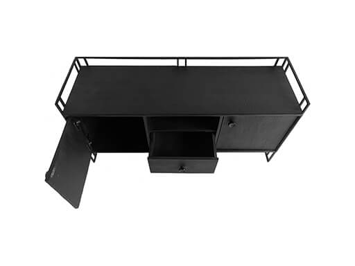 TV-meubel zwart 122 cm detail