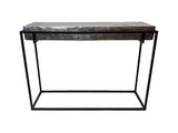 Wandtafel Pewter 102 x 30 cm – Tinkleurig Blad op Zwart Frame
