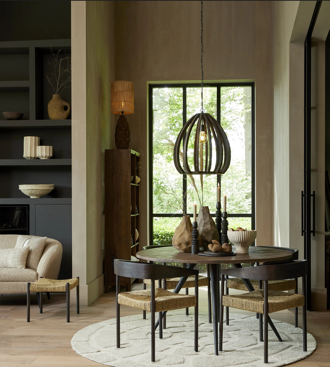 Light & Living Wandkast Sondrio Open Mangohout Mat Donkerbruin 95x190cm