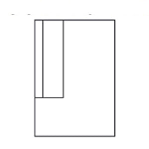 Ottomane links – 95 x 150 cm