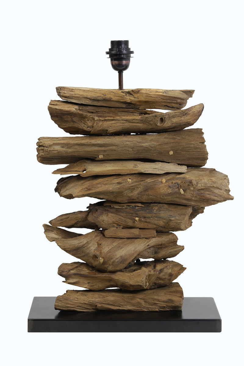 Light & Living Lampvoet Fury Recycled Teakhout Naturel 60cm